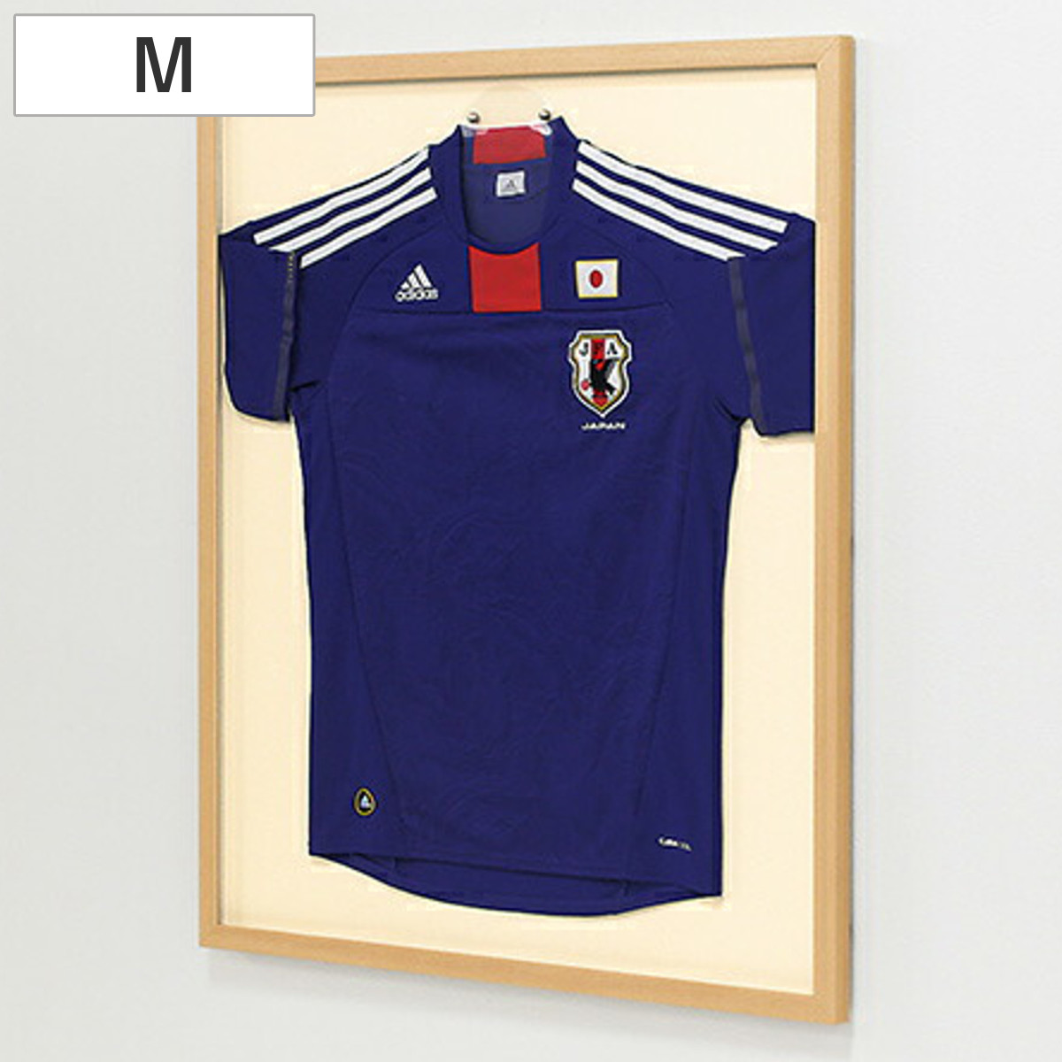 ユニフォーム 収納 ユニフォーム額 L205 Mサイズ ( 額 ディスプレイ 額縁 ユニフォームケース 壁掛け コレクション ディスプレイケース 飾る 人型ハンガー Tシャツ 額装 インテリア ) 【ナチュラル】