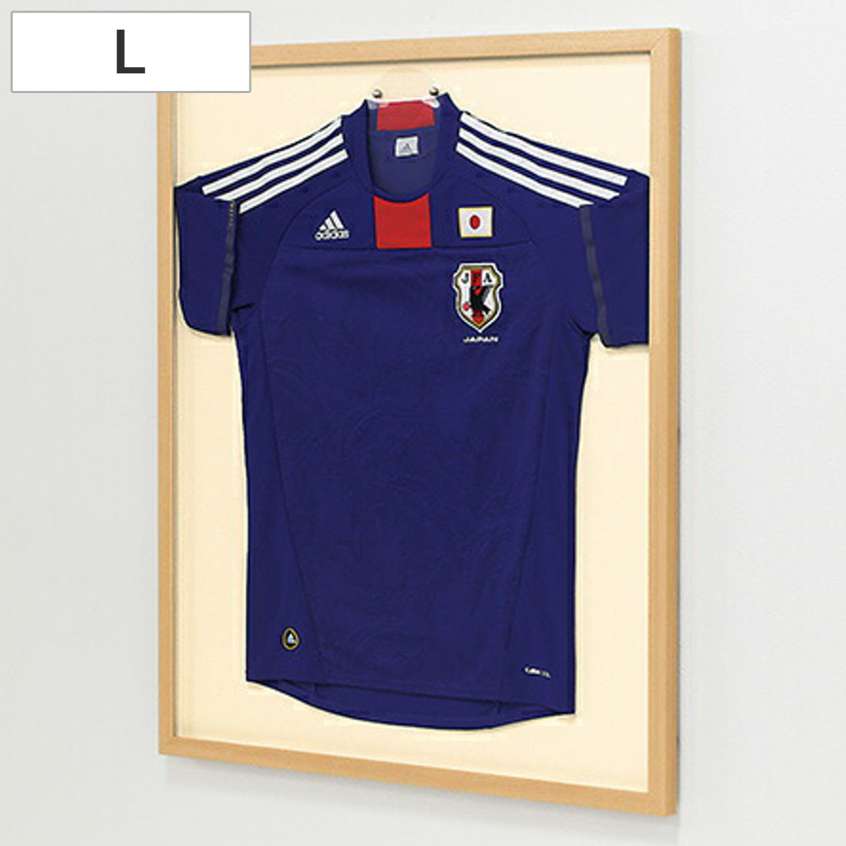 ユニフォーム 収納 ユニフォーム額 L205 Lサイズ ( 額 ディスプレイ 額縁 ユニフォームケース 壁掛け コレクション ディスプレイケース 飾る 人型ハンガー Tシャツ 額装 インテリア ) 【セピア】