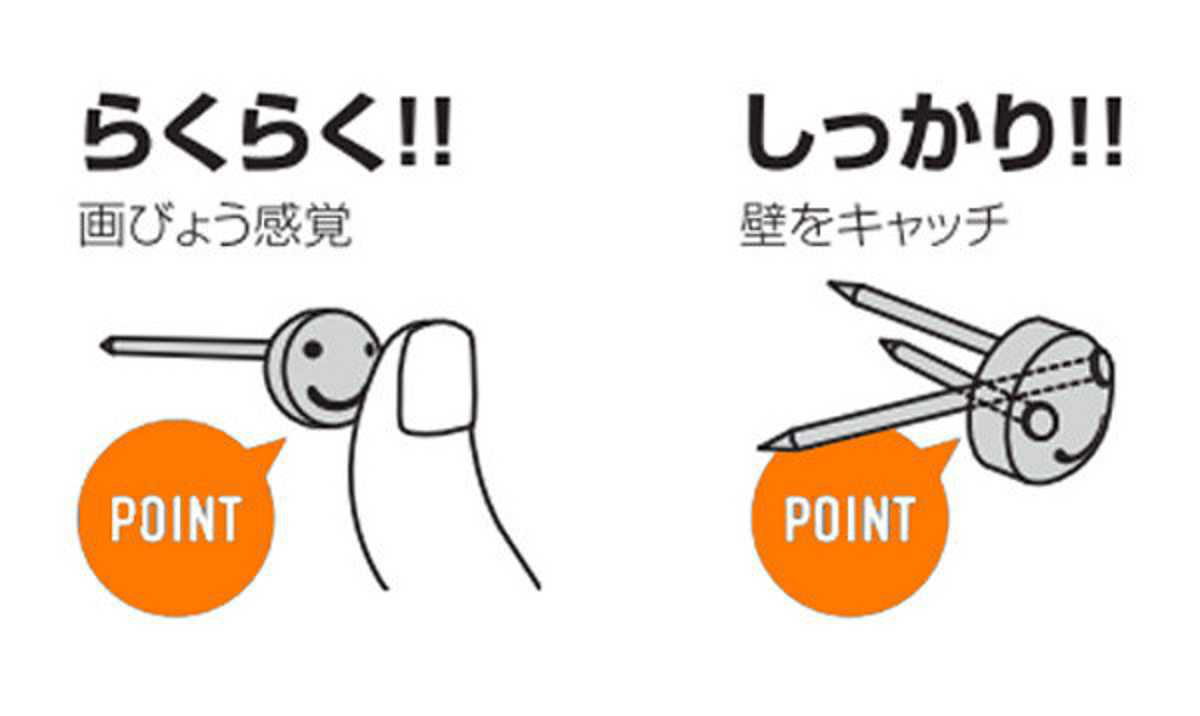 フック ニコピンフック シングル 石膏ボード用 同色2個入り ピンタイプ ( ピンフック 石膏ボード ベニヤ 石膏 壁 石膏ボード壁用 石こうボード ベニヤ壁 収納 用 強力 吊り下げ 壁掛け 鍵フック 強力フック 日本製 ) 【セピア】 セピア