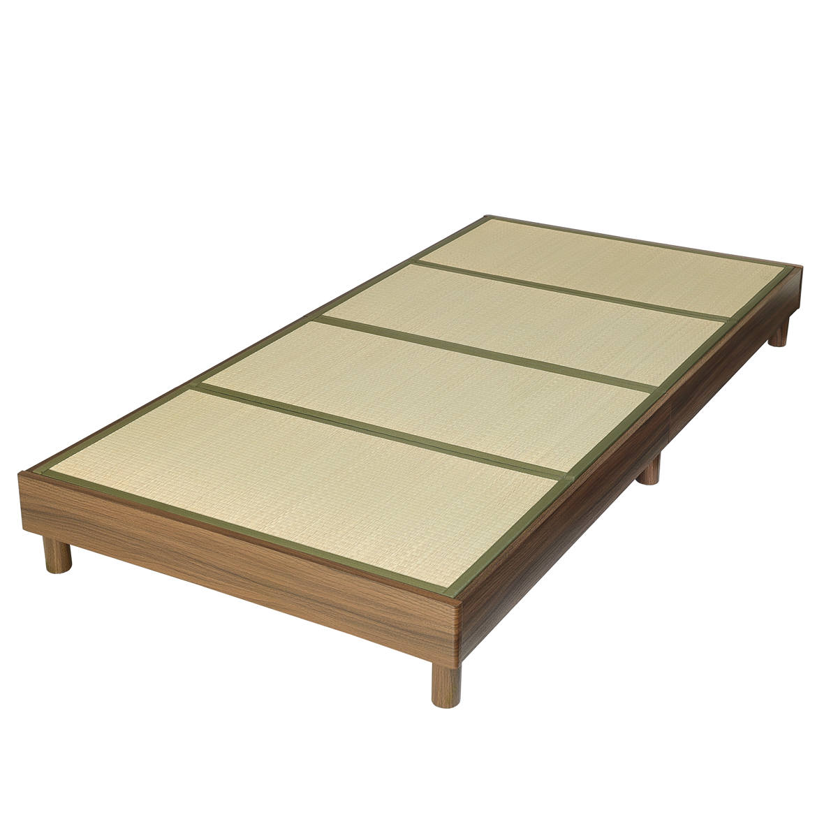 畳ベッド ローベッド シングル 小上がり ( ベッドフレーム 畳 ベッド ヘッドレス 天然い草 たたみ 抗菌 調湿 消臭 畳マットレス 畳付 ブラウン ナチュラル ) 【ブラウン】 ブラウン