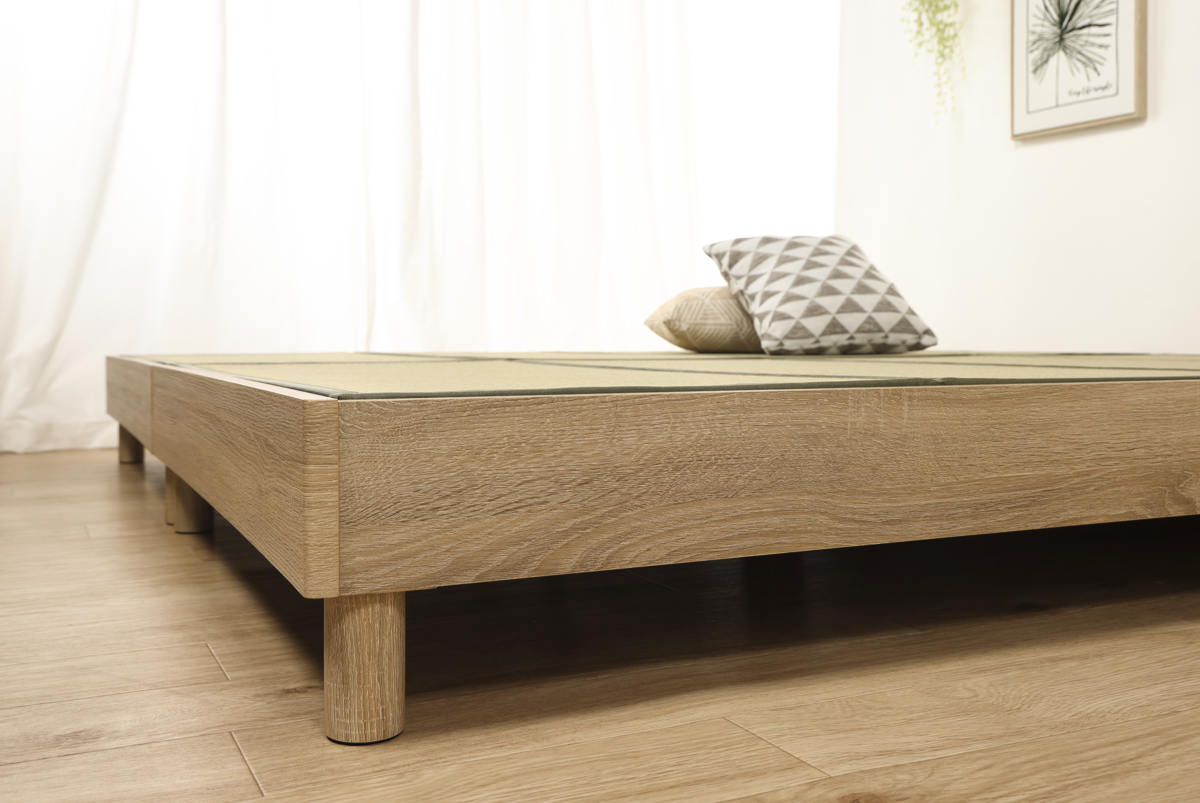 畳ベッド ローベッド シングル 小上がり ( ベッドフレーム 畳 ベッド ヘッドレス 天然い草 たたみ 抗菌 調湿 消臭 畳マットレス 畳付 ブラウン ナチュラル ) 【ブラウン】 ブラウン