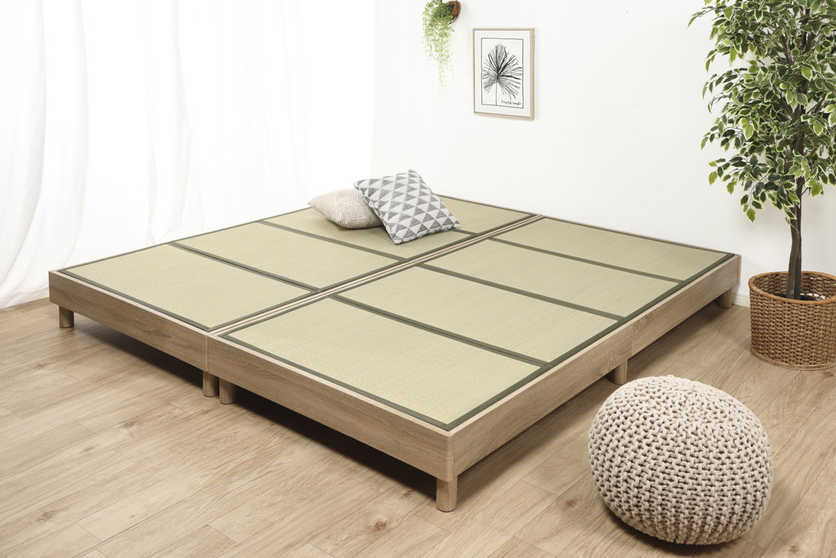 畳ベッド ローベッド シングル 小上がり ( ベッドフレーム 畳 ベッド ヘッドレス 天然い草 たたみ 抗菌 調湿 消臭 畳マットレス 畳付 ブラウン ナチュラル ) 【ブラウン】 ブラウン