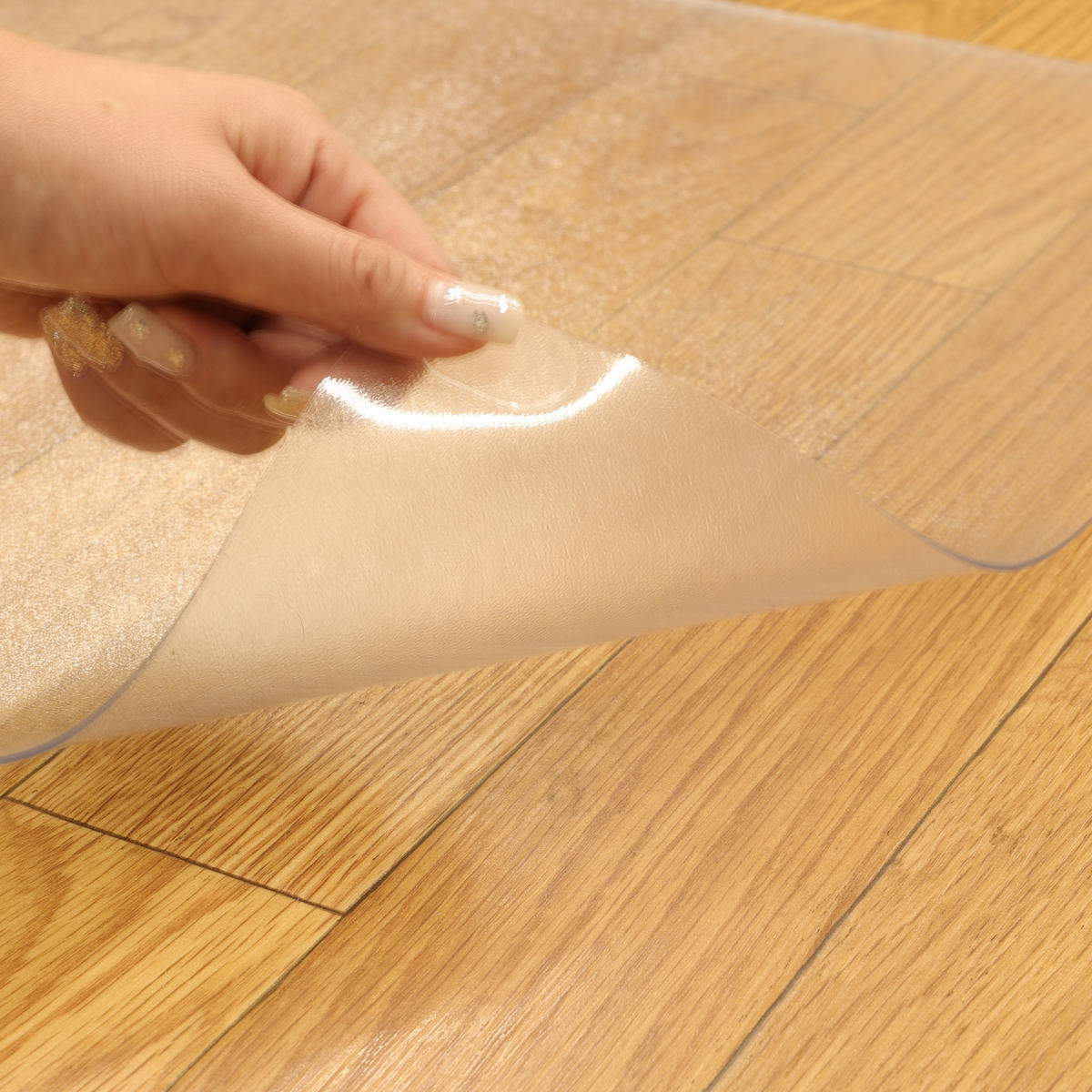 クリアマット 透明マット 抗菌 240×300cm ダイニングマット 折りたたみ ( マット フロアマット 透明 クリア フローリングマット クリアシート 床保護マット 抗菌効果 ズレにくい 防水加工 床暖対応 フローリング フリーカット )