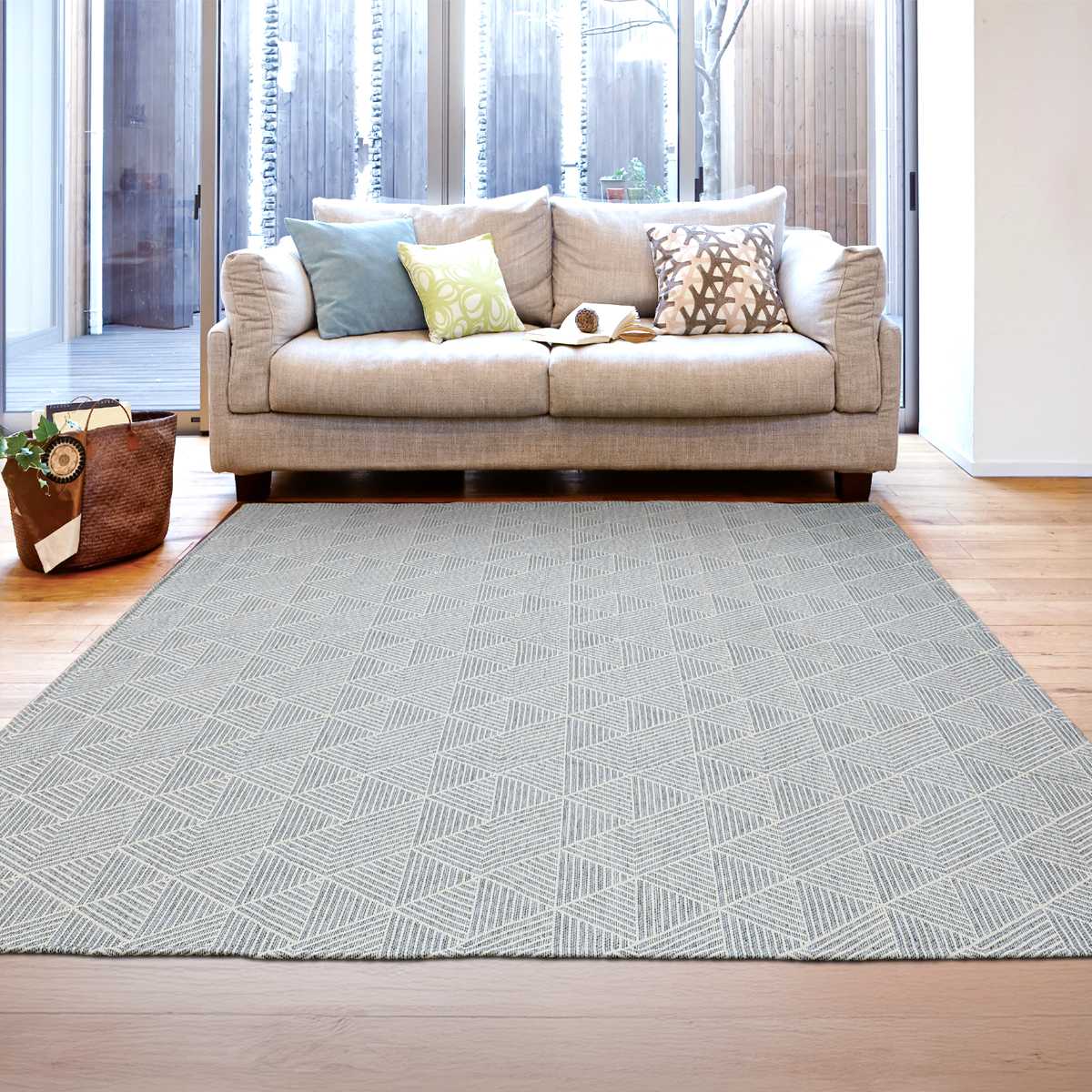 ラグ 洗える ジャガード織り 240×240cm アリス ホットカーペット対応 ( 絨毯 マット ラグマット 正方形 床暖対応 アクセントラグ 床暖 ホットカーペット 対応 洗えるラグ インテリア ) 【ベージュ】 ベージュ