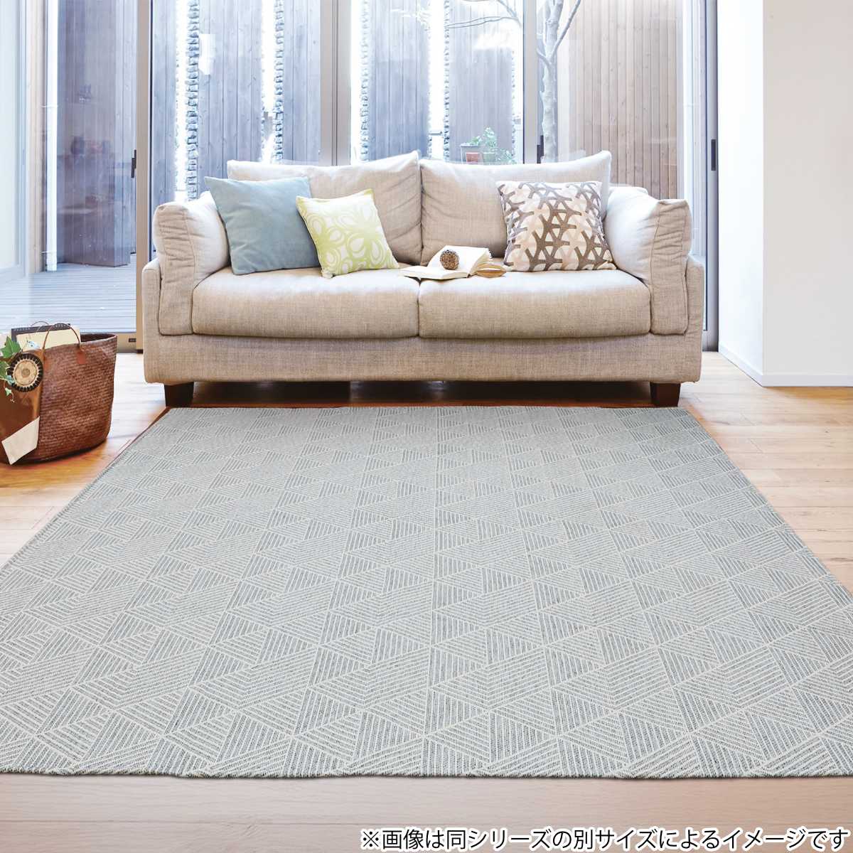 ラグ 洗える ジャガード織り 240×330cm アリス ホットカーペット対応 ( 絨毯 マット ラグマット 長方形 床暖対応 アクセントラグ 床暖 ホットカーペット 対応 洗えるラグ インテリア ) 【ベージュ】 ベージュ