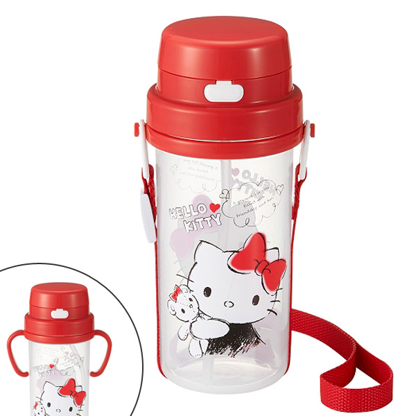 ハローキティ 水筒 370ml 230ml ベビー両手マグ dショッピング |ベビー用ストローボトル ハローキティ スケッチ