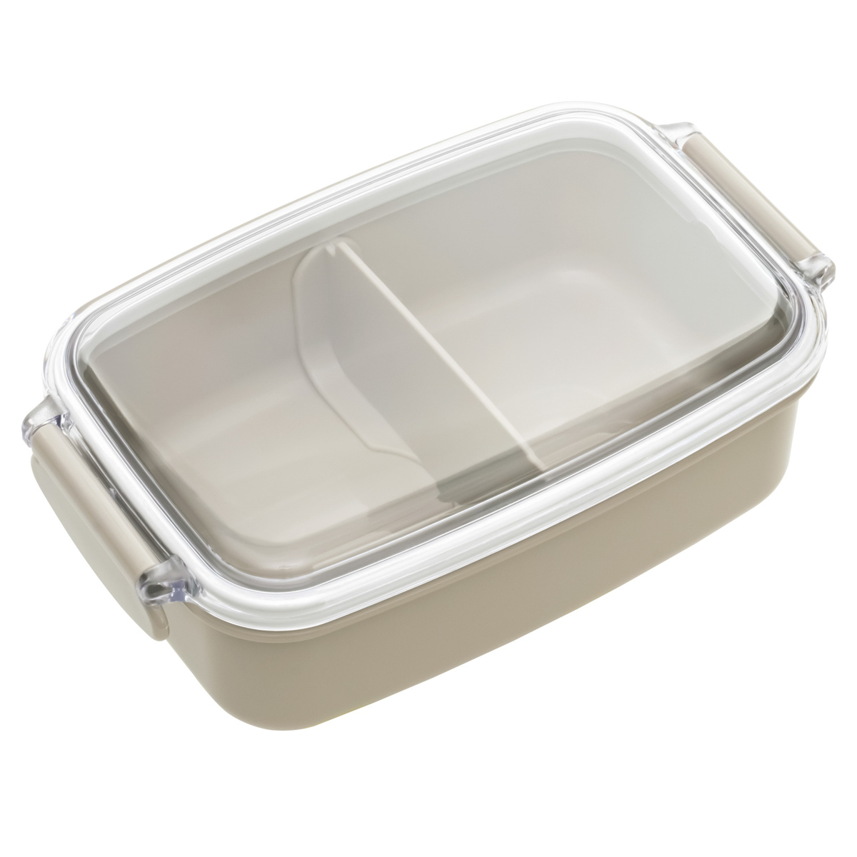 弁当箱 500ml ランチボックス 仕切付き カラーコレクション ( お弁当箱 レンジ対応 食洗機対応 1段 角型 子供 日本製 電子レンジ対応 キッズ 仕切り付 弁当 お弁当 幼稚園 保育園 ) 【チャコール】 チャコール