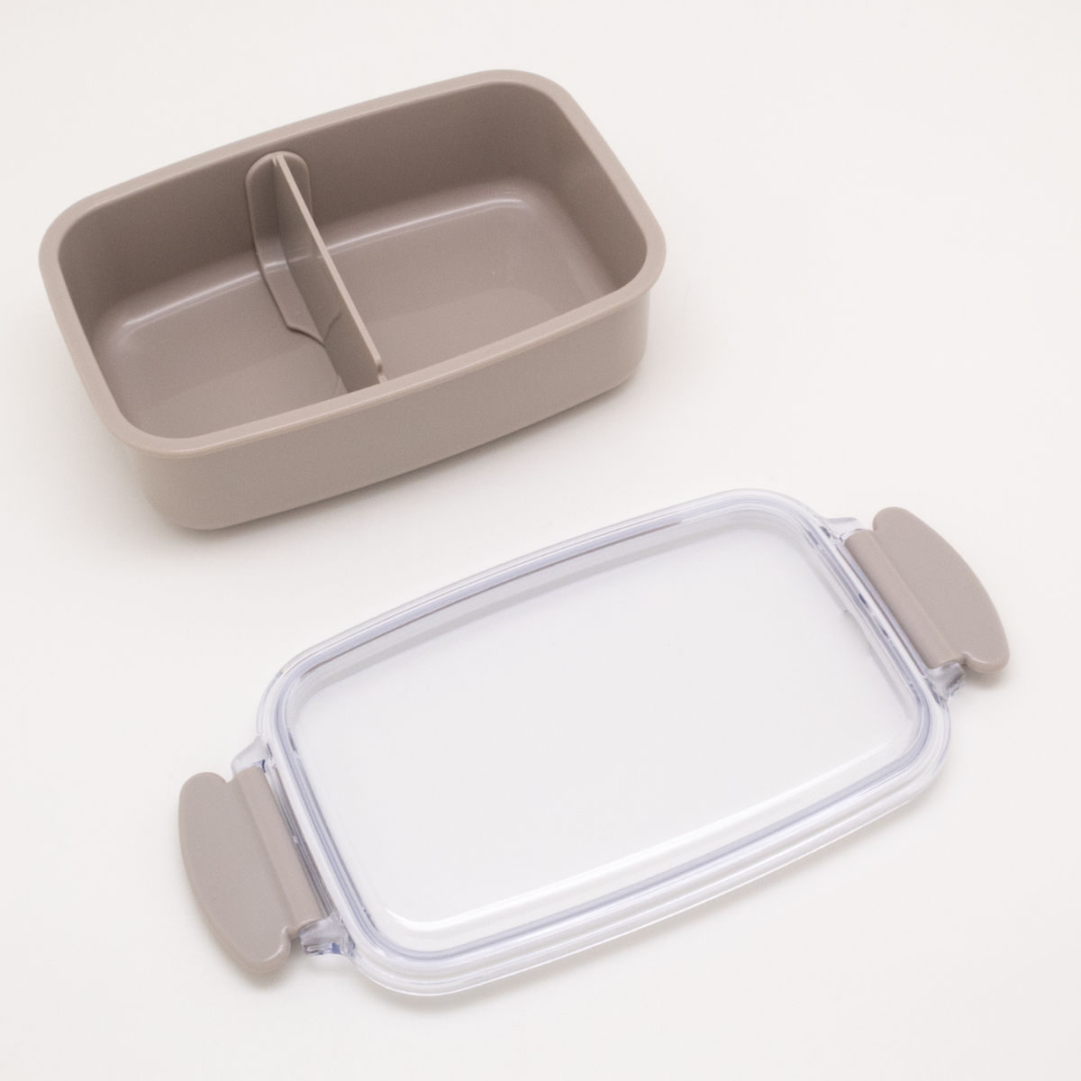 弁当箱 500ml ランチボックス 仕切付き カラーコレクション ( お弁当箱 レンジ対応 食洗機対応 1段 角型 子供 日本製 電子レンジ対応 キッズ 仕切り付 弁当 お弁当 幼稚園 保育園 ) 【チャコール】 チャコール