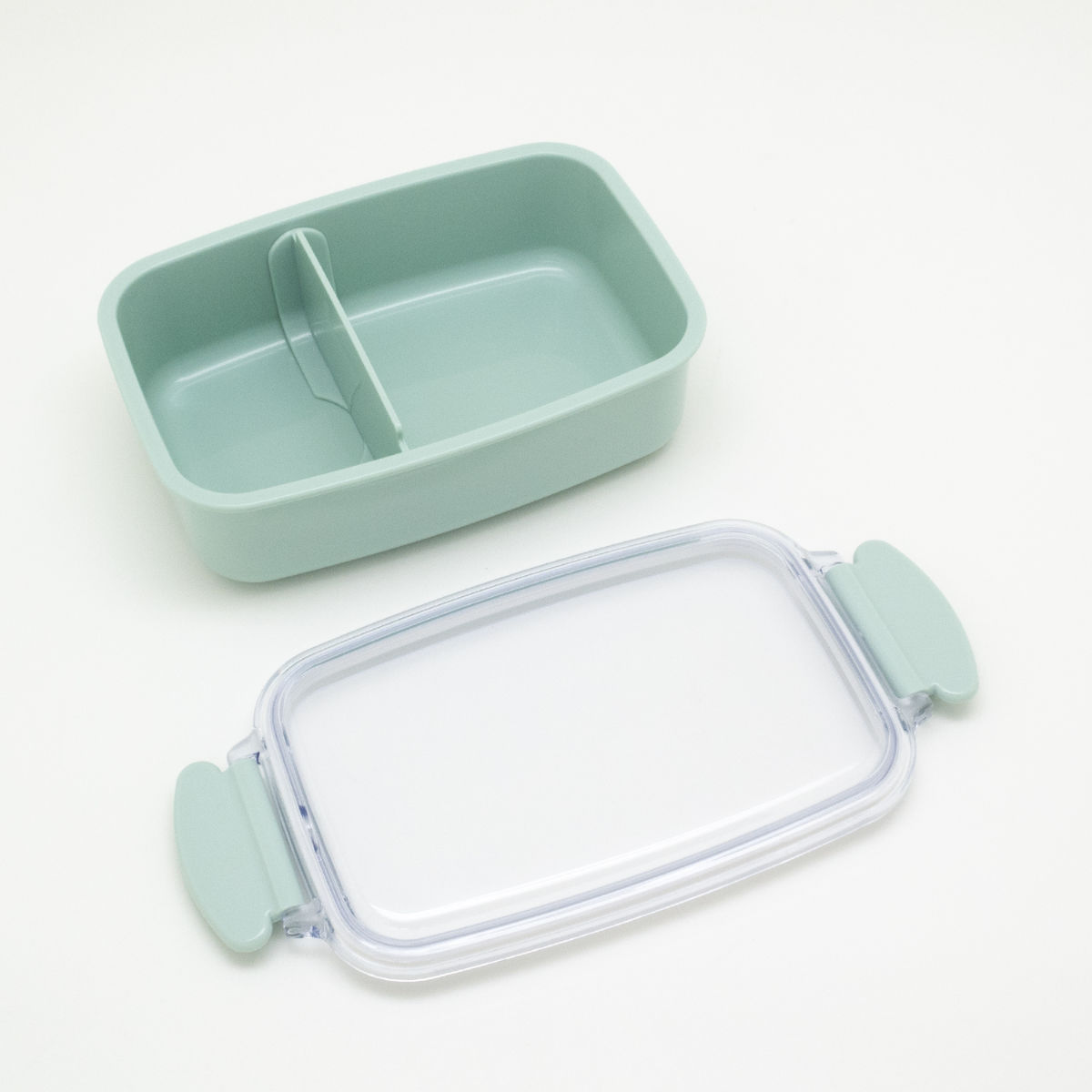 弁当箱 500ml ランチボックス 仕切付き カラーコレクション ( お弁当箱 レンジ対応 食洗機対応 1段 角型 子供 日本製 電子レンジ対応 キッズ 仕切り付 弁当 お弁当 幼稚園 保育園 ) 【チャコール】 チャコール