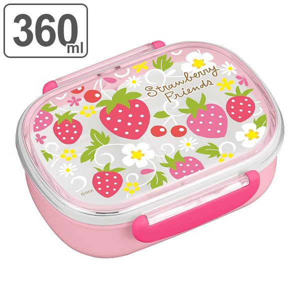 dショッピング |お弁当箱 1段 ストロベリーフレンズ 小判型 360ml 子供