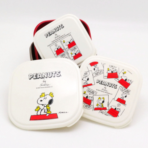 dショッピング |お弁当箱 シール容器 3個入 PEANUTS EVERYDAY SNOOPY