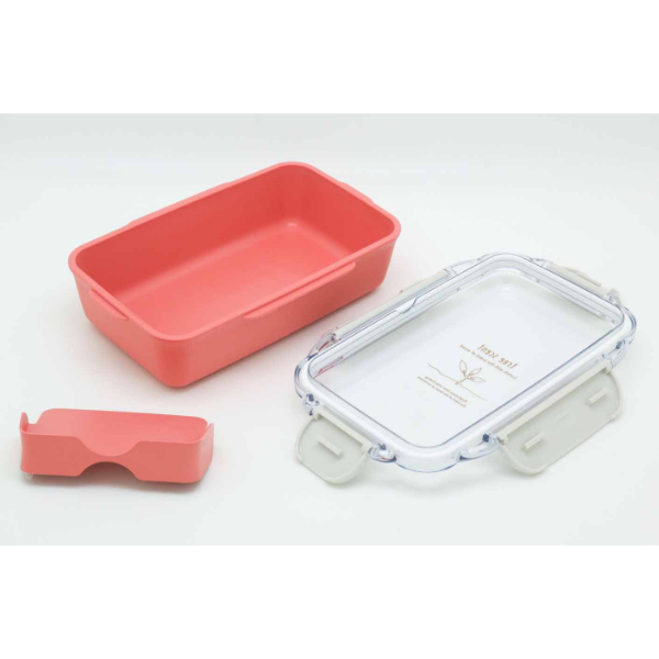 お弁当箱 1段 抗菌 500ml ひのきのぷら No.2 ( 弁当箱 ランチボックス 食洗機対応 レンジ対応 一段弁当箱 日本製 女子 お弁当 弁当 一段 ドーム蓋 食洗機OK レンジOK 仕切り付き プラスチック 大人 女性 ) 【ピンク】 ピンク