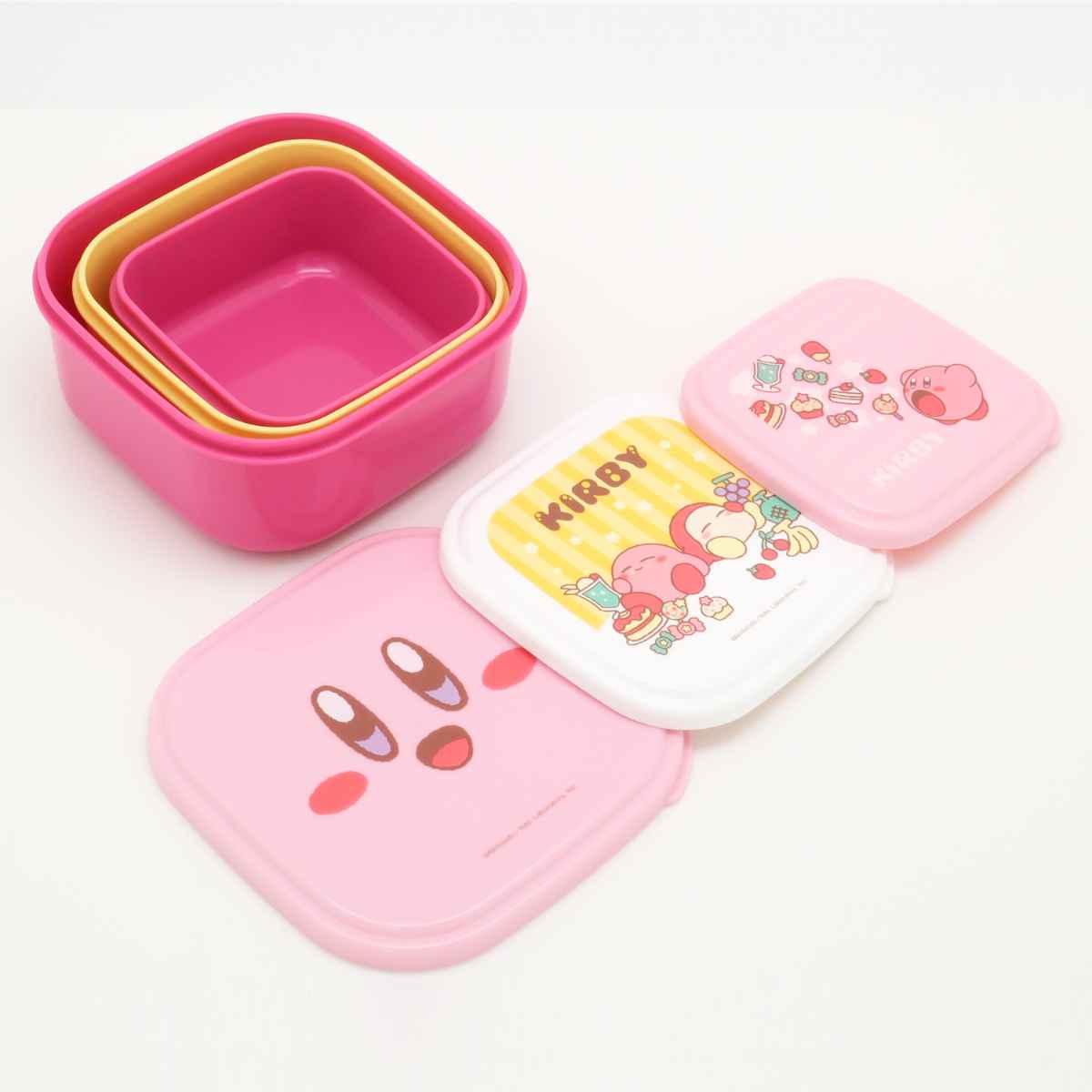 弁当箱 3個セット 星のカービィ ( カービィ レンジ対応 保存容器 シール容器 ランチボックス 日本製 レンジOK 弁当 お弁当 果物ケース デザートケース フルーツケース )
