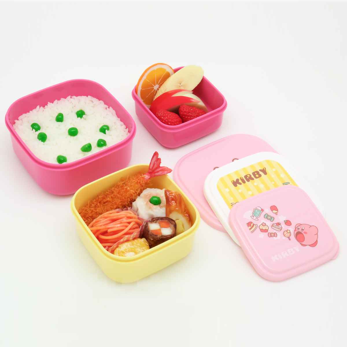 弁当箱 3個セット 星のカービィ ( カービィ レンジ対応 保存容器 シール容器 ランチボックス 日本製 レンジOK 弁当 お弁当 果物ケース デザートケース フルーツケース )