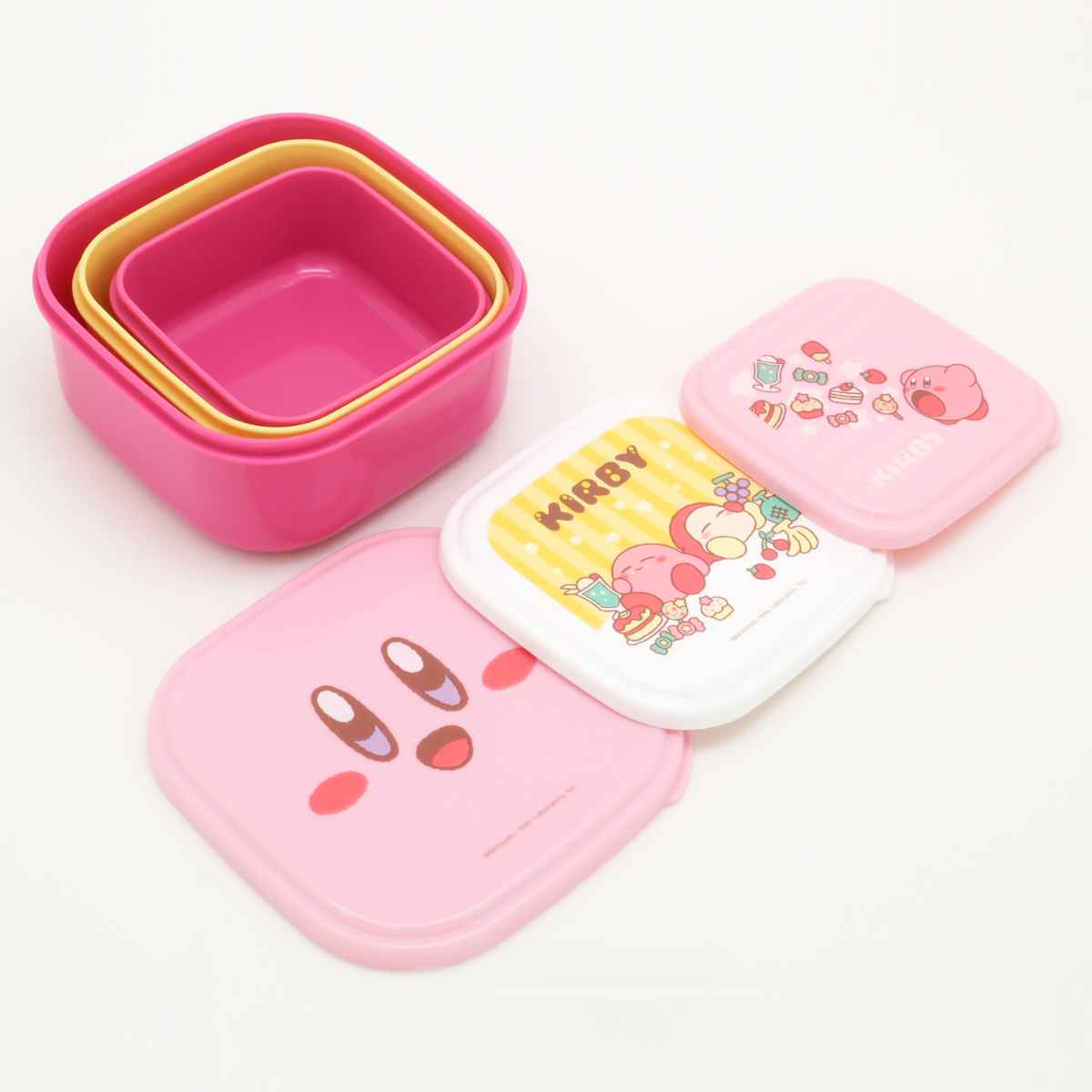 弁当箱 3個セット 星のカービィ ( カービィ レンジ対応 保存容器 シール容器 ランチボックス 日本製 レンジOK 弁当 お弁当 果物ケース デザートケース フルーツケース )