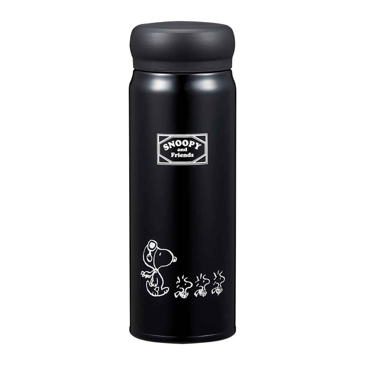 水筒 ダイレクトステンレスボトル スヌーピーBlack 480ml （ SNOOPY 保温 保冷 両用 直飲み ステンレスボトル マグボトル  スクリュー ダイレクトボトル 480 マグ ボトル マイボトル ）