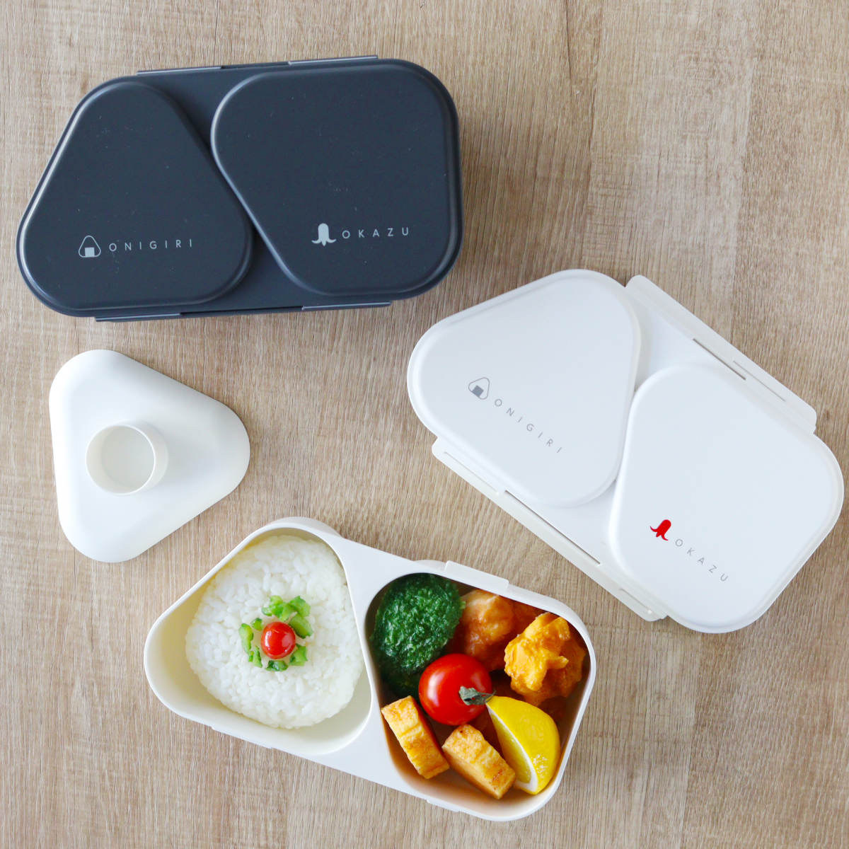 弁当箱 おにぎりランチケース大 625ml ( おにぎりケース レンジ対応 おむすびケース おむすび ケース 2個用 日本製 レンジOK おにぎり 三角おにぎり お弁当 弁当 お弁当箱 おにぎり弁当 ) 【ブラック】 ブラック