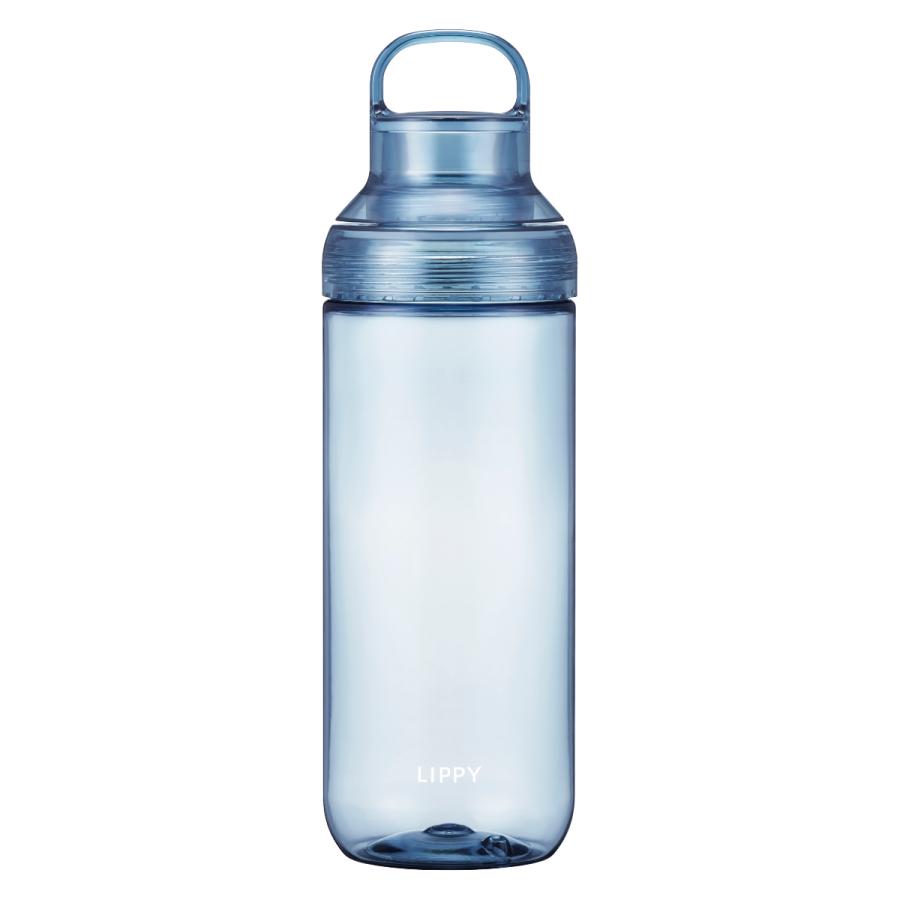 LIPPY ウォーターボトル 1L 水筒 ( 直飲み クリアボトル マグボトル スポーツボトル 常温 大容量 日本製 マグ ボトル クリア ハンドル付き 透明 軽量 目盛り付き おしゃれ 大人 ) 【グレー】 グレー