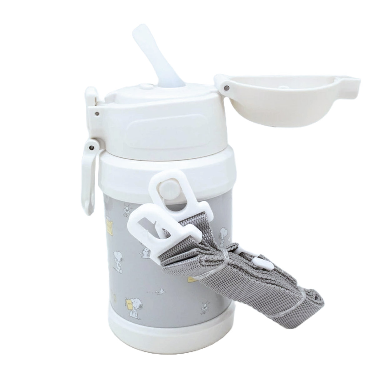 水筒450ml スヌーピー ストロー付ステンレスボトル ( SNOOPY ストローボトル ステンレス 保冷 子供 大人 ストロー付き ワンタッチ ストロー マグボトル 保冷専用 すいとう マイボトル キッズ こども )