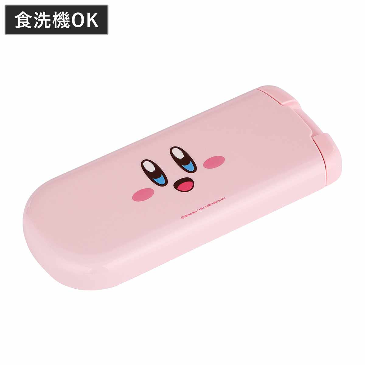 トリオセット 星のカービィ 引フタトリオ 箸 フォーク スプーン ( 食洗機対応 抗菌 カトラリーセット 子供 日本製 食洗機OK カトラリー お箸 お弁当 弁当 給食 キッズ スライド式 )