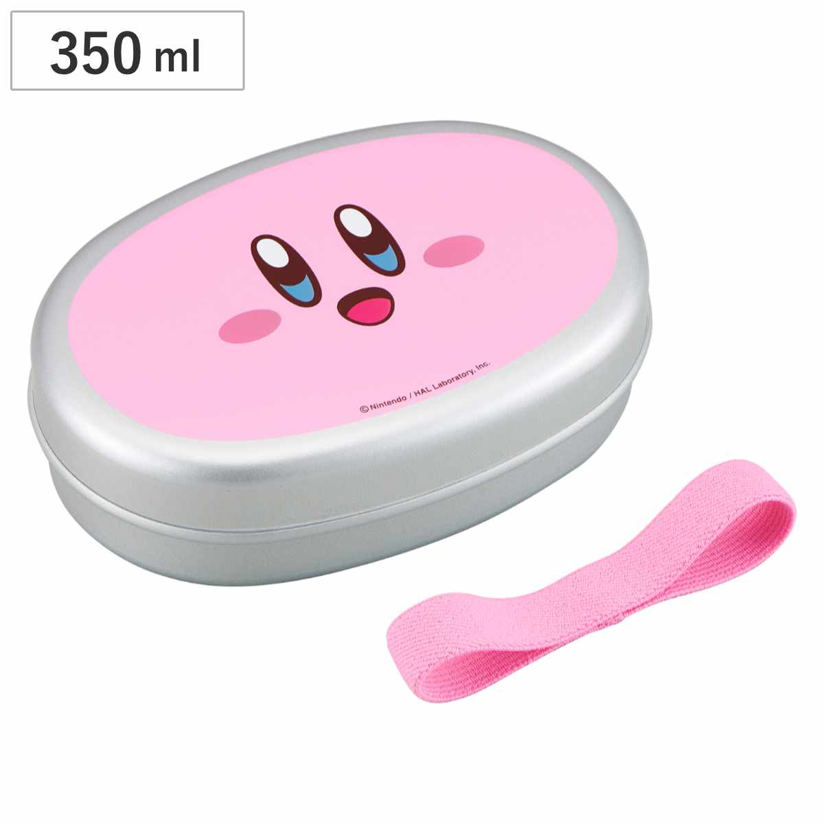 弁当箱 350ml 星のカービィ アルミ子供弁当箱M 仕切付 ( アルミ弁当箱 お弁当箱 ランチボックス 一段 保温庫対応 子供 日本製 保温庫 OK お弁当 弁当 幼稚園 保育園 ランチベルト付き 仕切り付き キッズ )