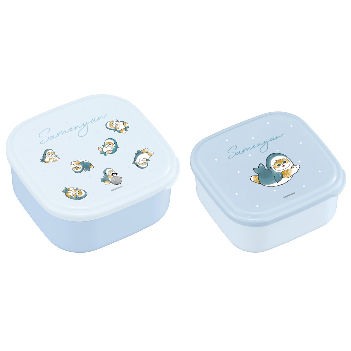 弁当箱 360ml 550ml mofusand シール容器2Pセット ( モフサンド 2個セット 入れ子 レンジ対応 お弁当箱 ランチボックス レンジOK デザートケース フルーツケース お弁当 弁当 入れ子式 グッズ )