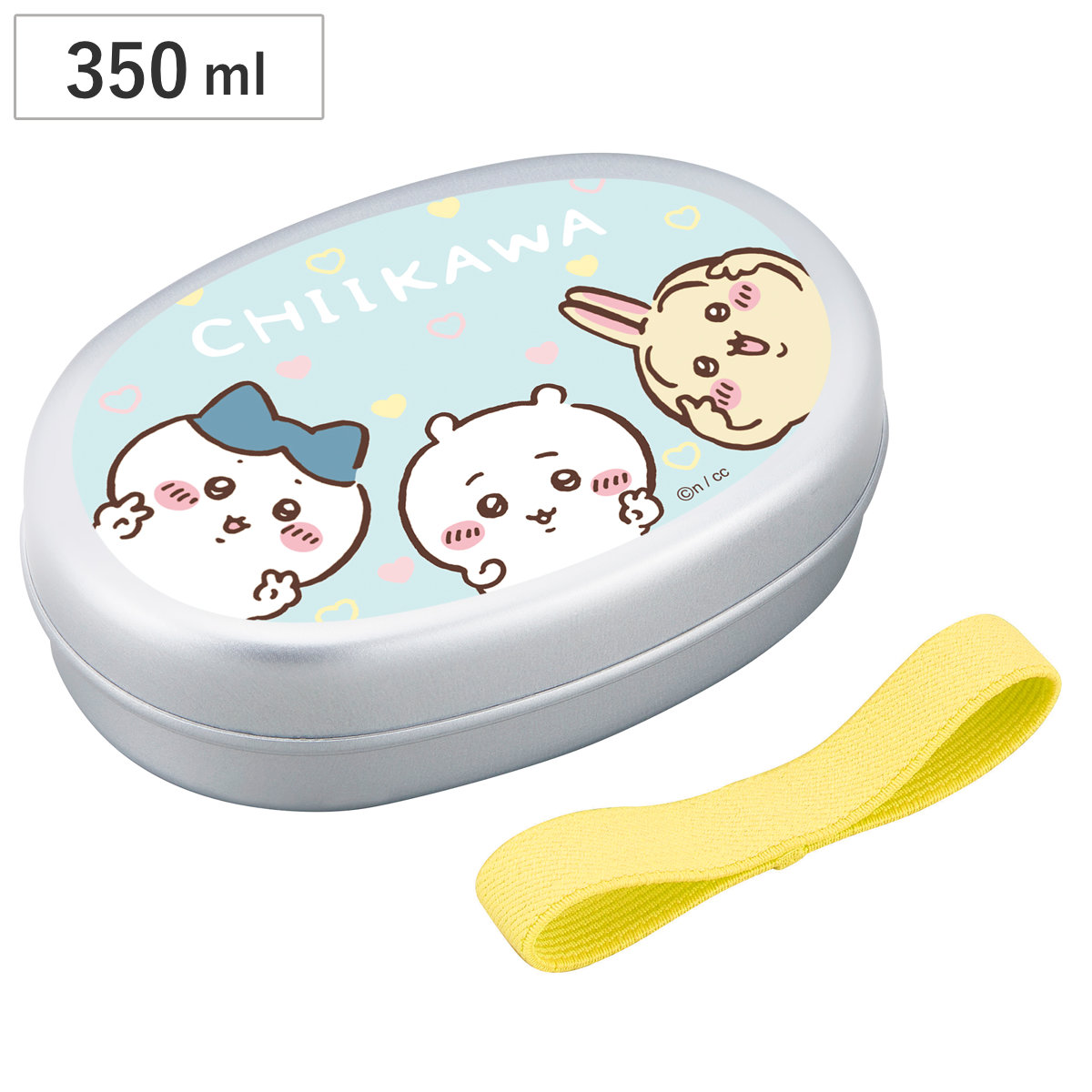 弁当箱 350ml ちいかわ アルミ子供弁当箱M 仕切付 ( アルミ弁当箱 お弁当箱 ランチボックス 一段 保温庫対応 子供 日本製 保温庫 OK お弁当 弁当 幼稚園 保育園 ランチベルト付き 仕切り付き キッズ )