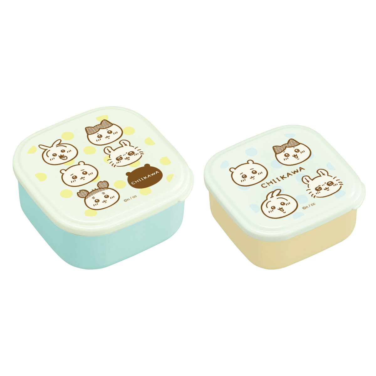 弁当箱 360ml 550ml ちいかわ シール容器2Pセット ( 2個セット 入れ子 レンジ対応 お弁当箱 ランチボックス レンジOK デザートケース フルーツケース お弁当 弁当 入れ子式 グッズ )