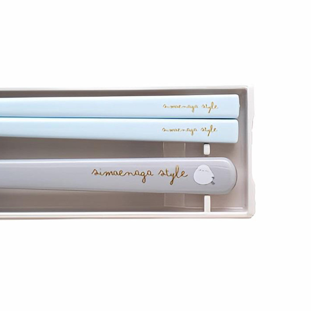 コンビセット シマエナガ 引フタコンビ 箸 スプーン ( スライド 18cm 食洗機対応 18センチ お箸 箸箱 カトラリー 食洗機OK カトラリーセット スライド式 携帯用 お弁当 弁当 子供 グッズ )