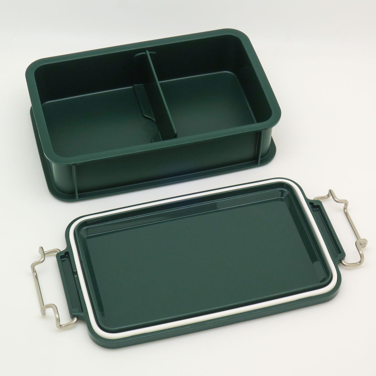 弁当箱 750ml 1段 コンテナランチボックス ( お弁当 レンジ対応 食洗機対応 おしゃれ ランチボックス コンテナ レンジOK 食洗機OK ロック 一段 シリーズ お弁当箱 弁当 スタッキング ピクニック 大容量 パッキン ) 【グリーン】 グリーン