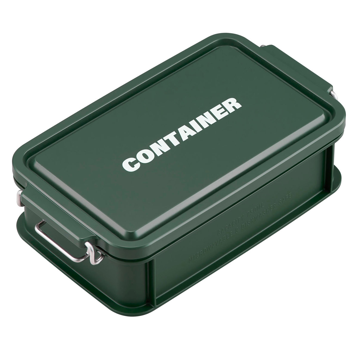 弁当箱 750ml 1段 コンテナランチボックス ( お弁当 レンジ対応 食洗機対応 おしゃれ ランチボックス コンテナ レンジOK 食洗機OK ロック 一段 シリーズ お弁当箱 弁当 スタッキング ピクニック 大容量 パッキン ) 【グリーン】 グリーン