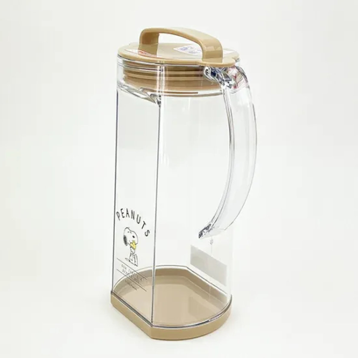 ピッチャー 1.2L SNOOPY 2WAY PEANUTS ( 冷水筒 スヌーピー 横置き 縦置き プラスチック 麦茶ポット 水差し 冷水ポット 日本製 プラスチック製 縦 横 スリム 麦茶 水 お茶 取っ手付き 軽い 割れにくい 国産 おしゃれ キャラクター )