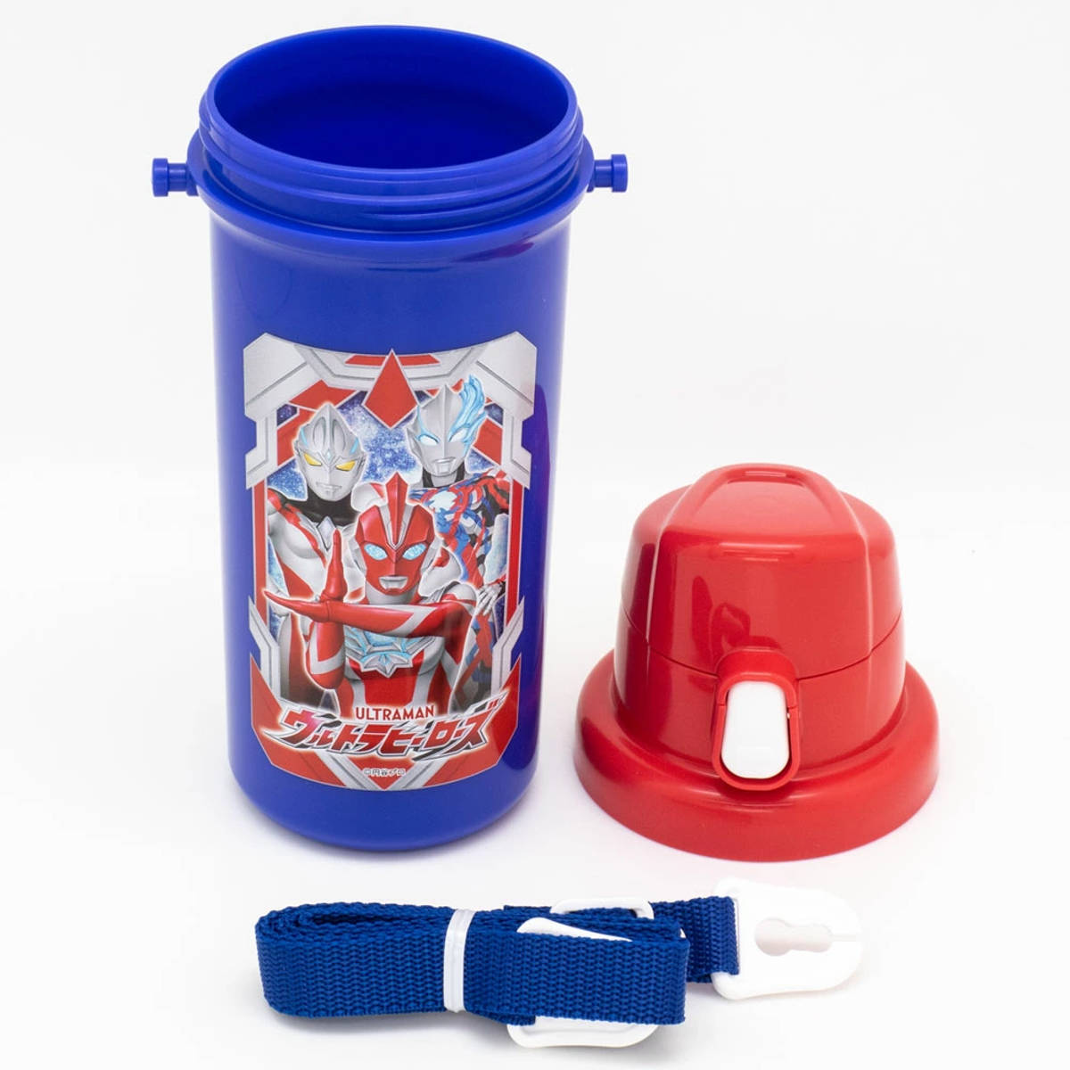 水筒 600ml ウルトラヒーローズ 直飲み ( ウルトラマン ダイレクトボトル プラボトル プラスチック ワンタッチ 子供 日本製 幼稚園 保育園 子供用水筒 キッズボトル ワンプッシュ ショルダーベルト キッズ )