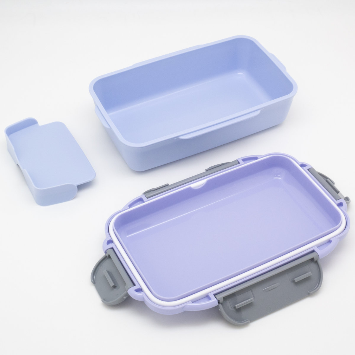 弁当箱 500ml ランチボックス 仕切付 クロミ ( お弁当箱 食洗機対応 レンジ対応 一段 ドーム蓋 日本製 食洗機OK レンジOK お弁当 弁当 4点ロック 仕切り付き 女性 女子 )