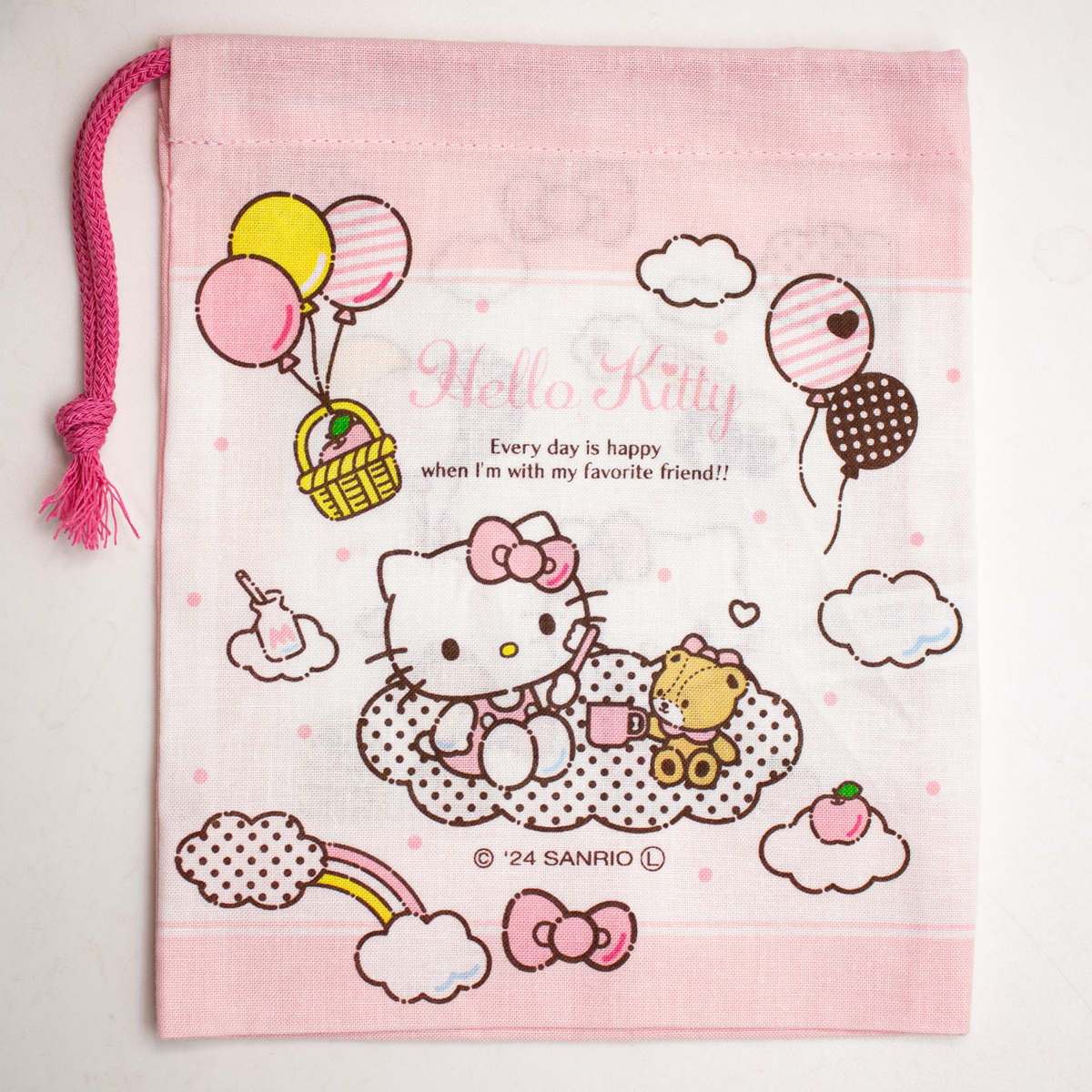 はみがきセット ハローキティ ( 歯ブラシセット コップ 携帯用 子ども用歯ブラシ キャップ付き 日本製 巾着付き 歯ブラシケース 携帯用歯磨き セット ケース 歯磨き 巾着 キッズ )