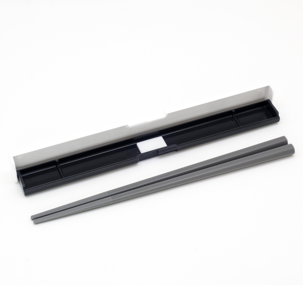 箸箱セット ねこちゃん スリム ( 箸 食洗機対応 19.5センチ お箸 箸箱 はし箱 セット 音が鳴らない 子供 日本製 食洗機OK 給食 お弁当用 携帯箸 弁当 お弁当 携帯用 幼稚園 保育園 キッズ )