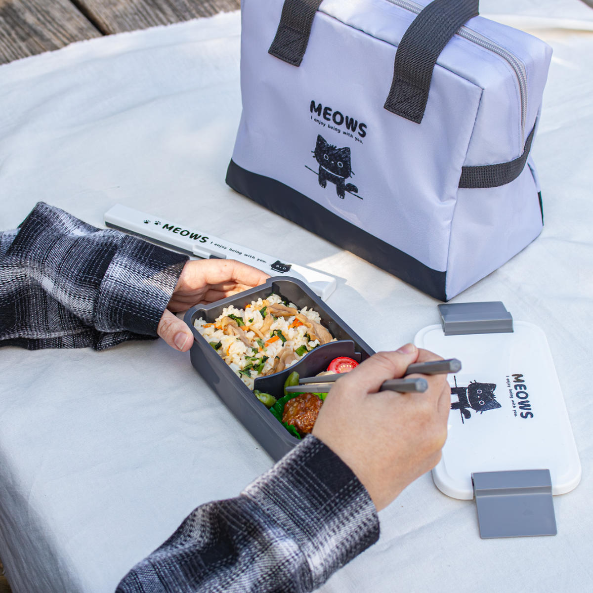 箸箱セット ねこちゃん スリム ( 箸 食洗機対応 19.5センチ お箸 箸箱 はし箱 セット 音が鳴らない 子供 日本製 食洗機OK 給食 お弁当用 携帯箸 弁当 お弁当 携帯用 幼稚園 保育園 キッズ )