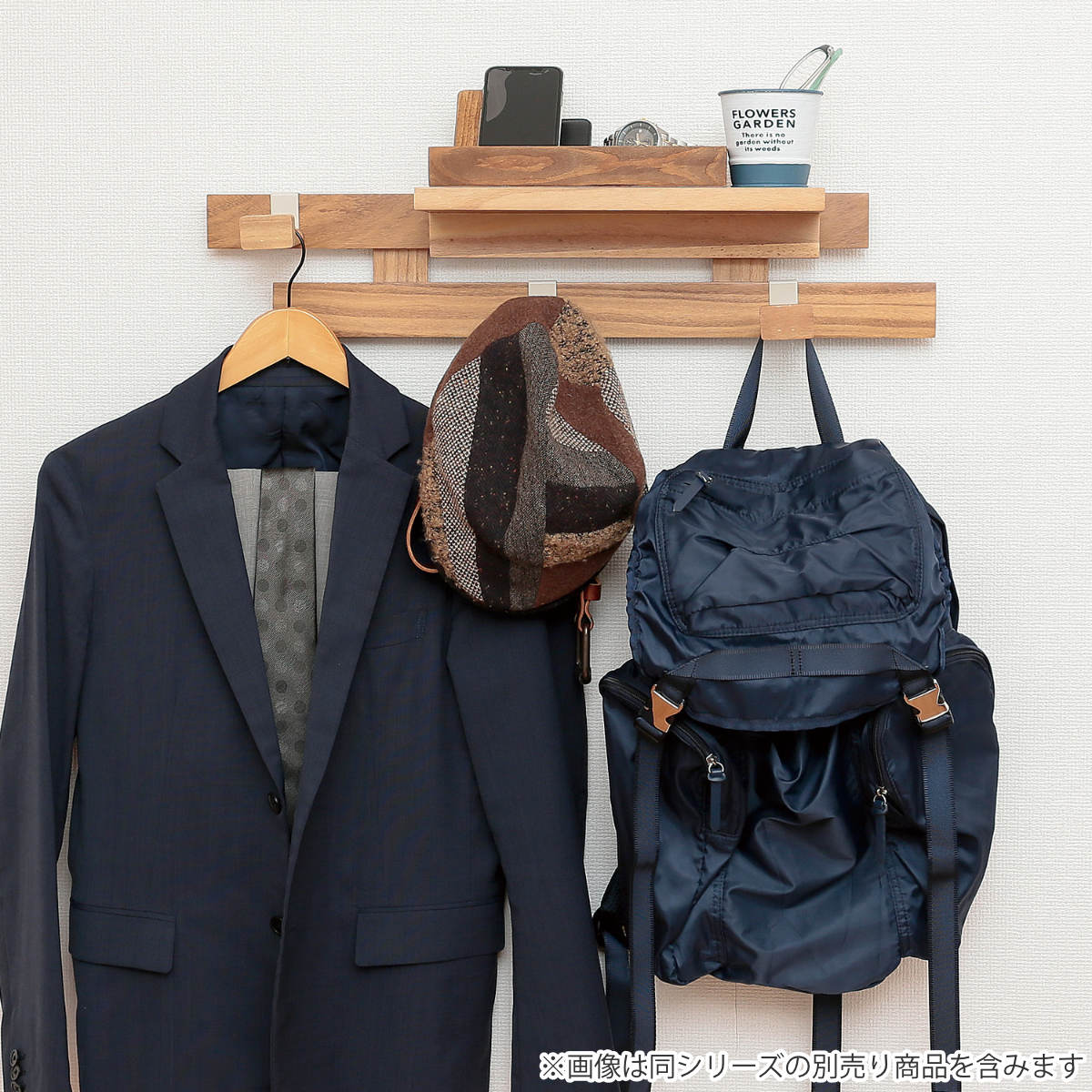 棚 35cm すのこに掛けられる家具 オプション パーツ 飾り棚 ( シェルフ ウォールシェルフ 飾り台 部品 すのこに掛けられる 木製 ディスプレイ インテリア 小物置き 木目調 おしゃれ カスタマイズ ) 【ダークブラウン】 ダークブラウン