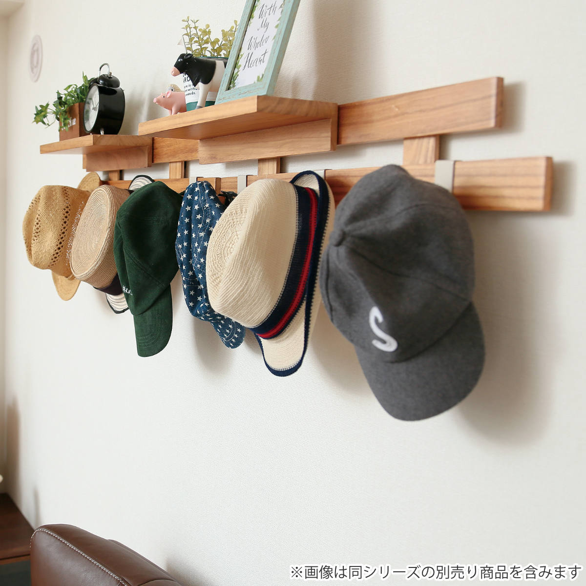 棚 35cm すのこに掛けられる家具 オプション パーツ 飾り棚 ( シェルフ ウォールシェルフ 飾り台 部品 すのこに掛けられる 木製 ディスプレイ インテリア 小物置き 木目調 おしゃれ カスタマイズ ) 【ダークブラウン】 ダークブラウン