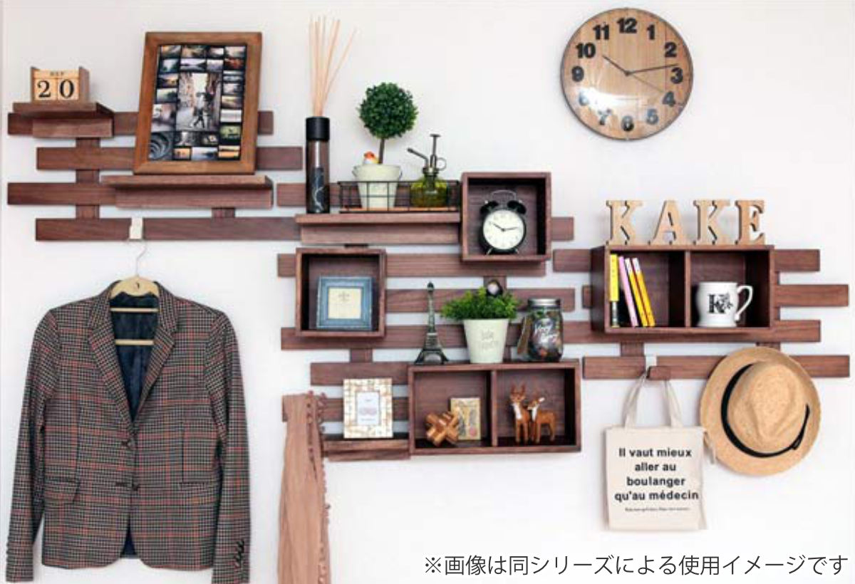 箱 2マス すのこに掛けられる家具 オプション パーツ 飾り棚 ボックス ( 部品 BOX 飾り台 すのこに掛けられる 棚 ディスプレイ インテリア 小物置き 木目調 おしゃれ カスタマイズ ) 【ナチュラル】 ナチュラル