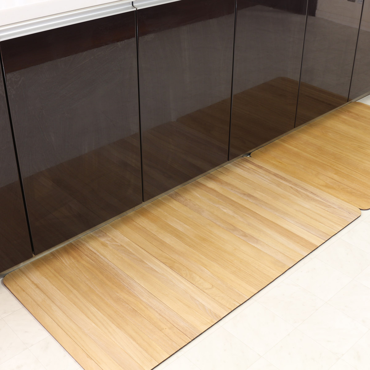 キッチンマット kirisai 桐のキッチンマット 60×120cm ( マット キッチン 桐 天然 キッチンシート 台所マット 拭けるキッチンマット 桐マット 撥水 ズレない すべり止め 傷防止 汚れ防止 拭ける 日本製 )