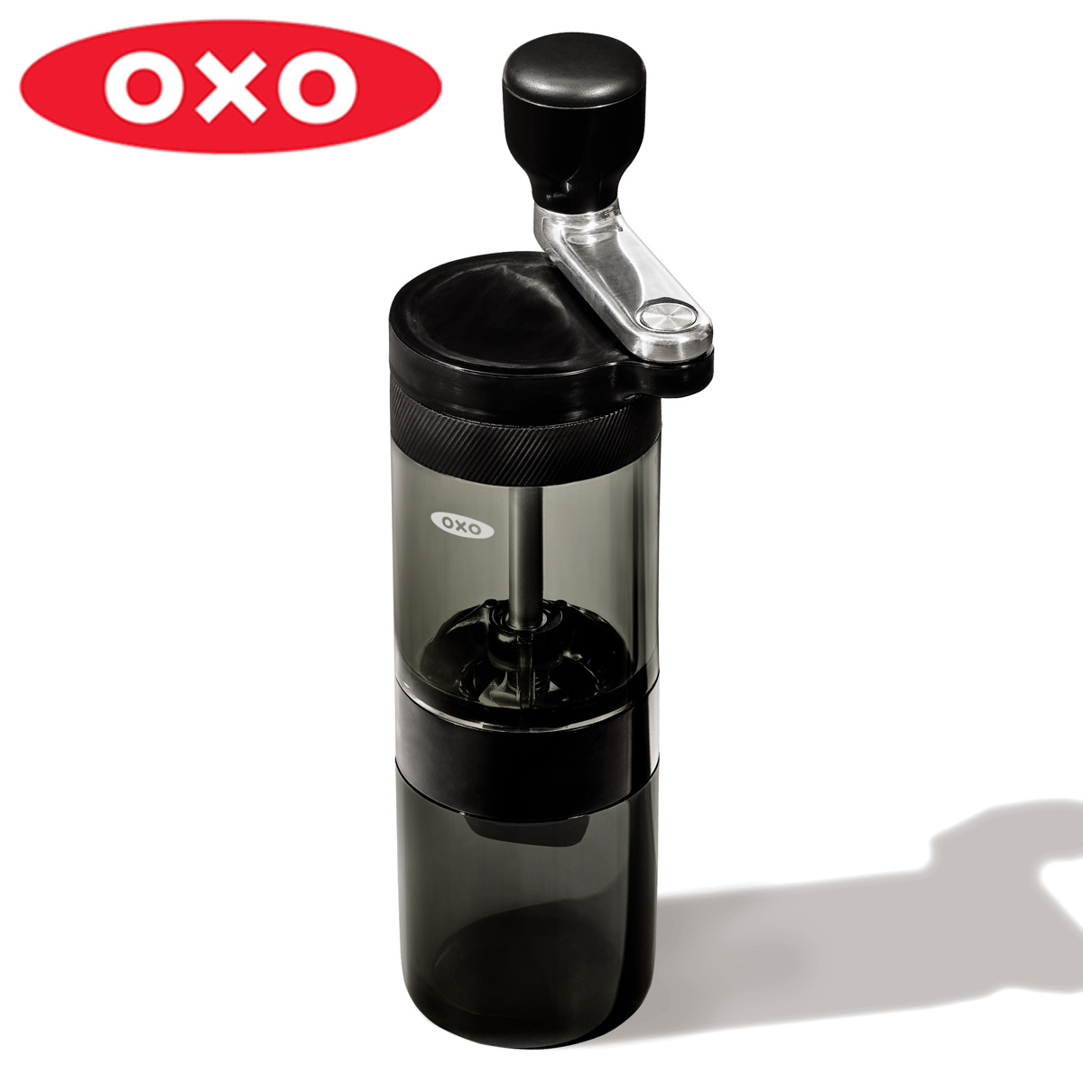 OXO オクソー コンパクトコーヒーグラインダー ブラック （ コーヒーミル コーヒーグラインダー コンパクト 手動 手挽き コーヒー 珈琲 ドリップ 持ち運び 挽き目調節 40段階 おしゃれ ）