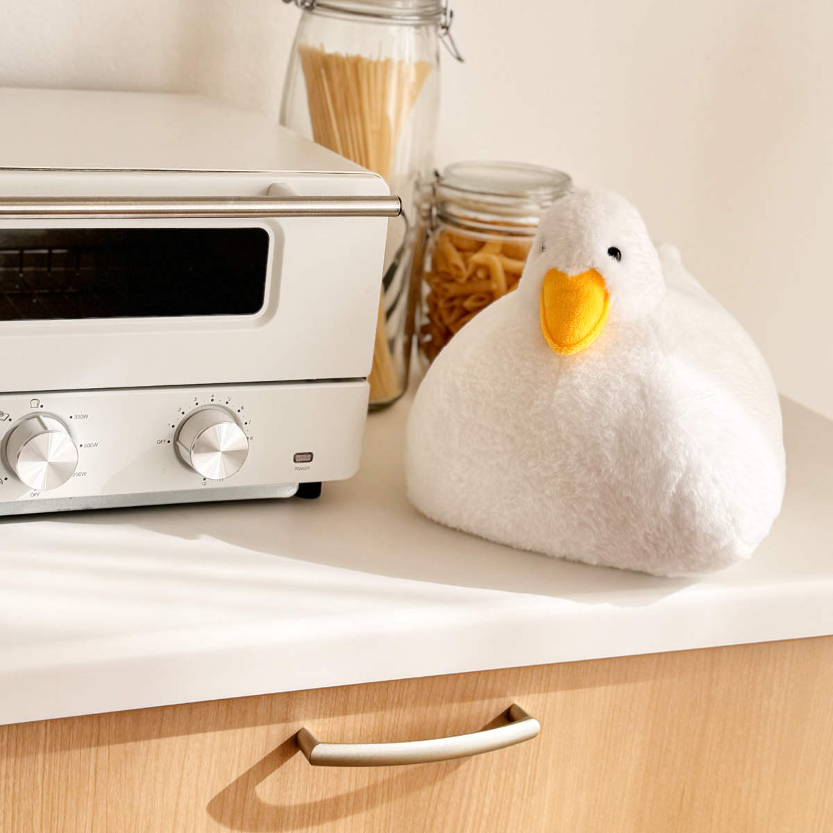 ぬいぐるみ おもぬい アニマル ( 大きい ふわふわ ノート付き クッション 抱き枕 ぬいぐるみクッション アヒル パンダ シバイヌ リアル 温もり ギフト かわいい 癒しグッズ グッズ プレゼント 人気 雑貨 インテリア ) 【アヒル】 アヒル