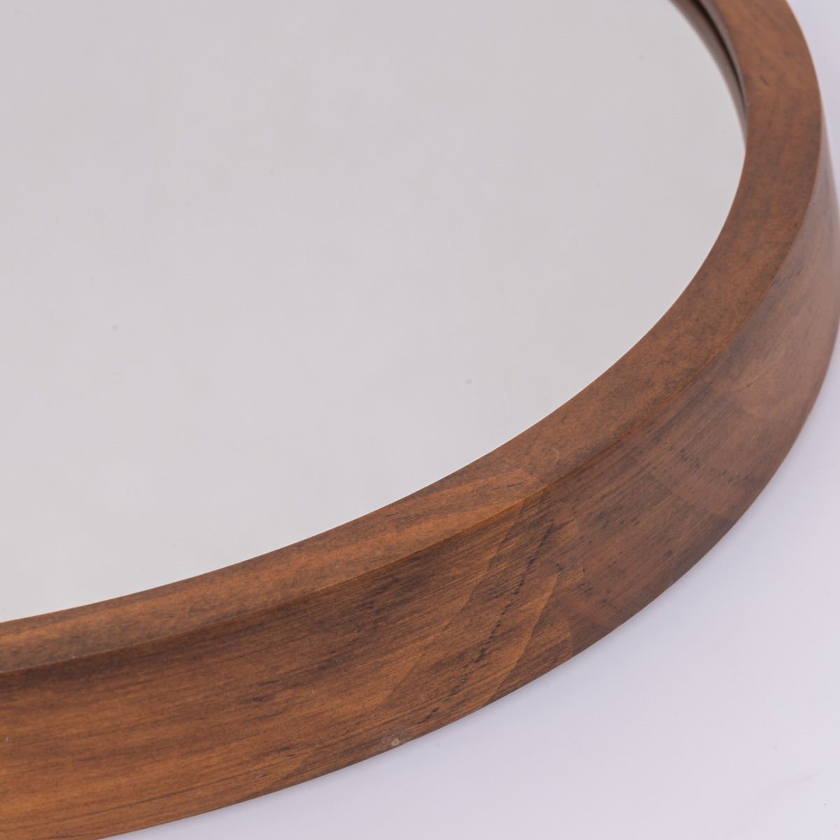ミラー ウォールミラー 直径34.8cm 壁掛け 木製 無垢材 天然木 鏡 かがみ 円形 丸型 ( カガミ 姿見 壁掛け鏡 壁掛けミラー 壁 掛け 吊り下げ 玄関 リビング 丸 木 ウッド ) 【ナチュラル】 ナチュラル