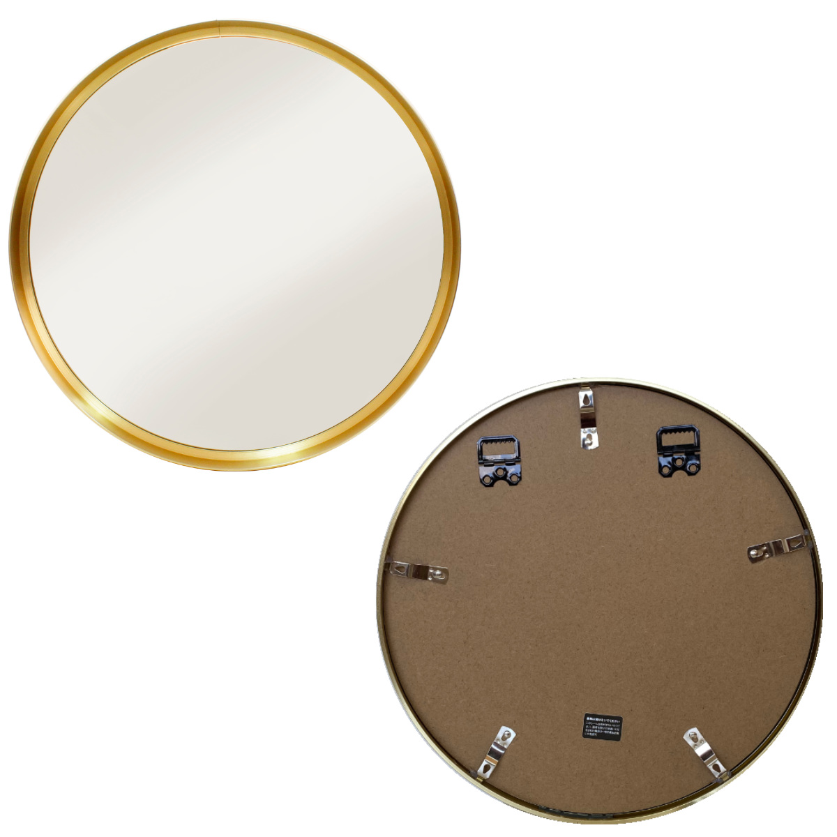 ウォールミラー 直径30cm L 飛散防止加工 グロシア ラウンドミラー 日本製 ( 鏡 ミラー 円形 ゴールドフレーム 飛散防止 壁掛け 丸形 ゴールド 吊り下げ インテリア 身だしなみ )