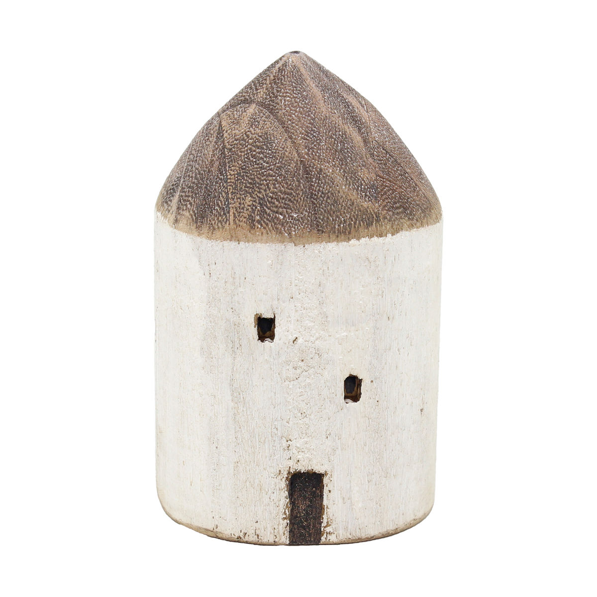 ノルディス 古木のオブジェ まるいお家L （ 置き物 オブジェ インテリア 飾り 家 おうち 建物 手のひらサイズ コンパクト 天然木 木製 かわいい おしゃれ ハンドメイド 飾る 街並み 風景 ミニチュア 玄関 トイレ リビング ニッチ ）