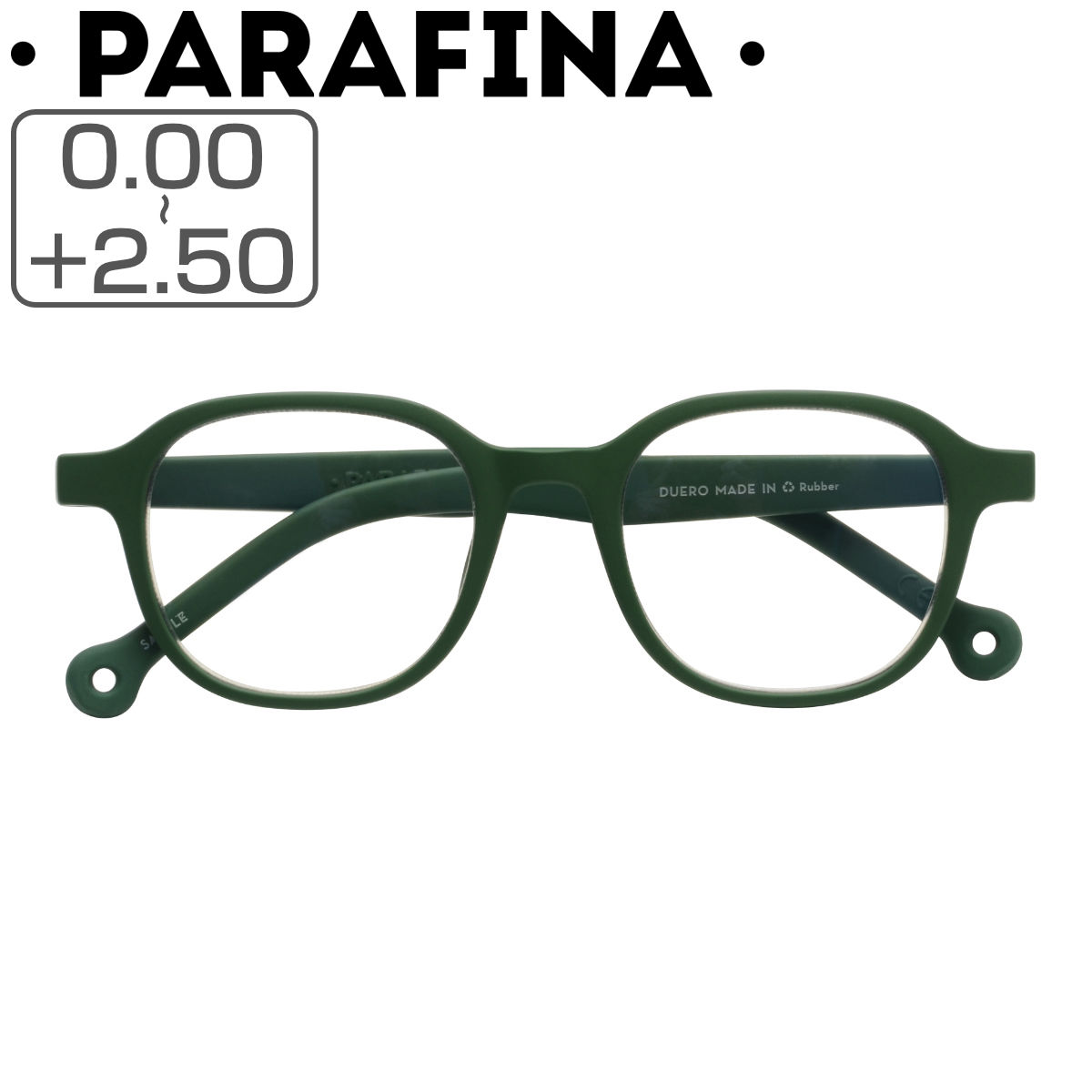 リーディンググラス PARAFINA DUERO GREEN 0.0〜2.5 ブルーライトカット （ 老眼鏡 メガネ おしゃれ 軽量 フレーム 眼鏡 めがね グリーン