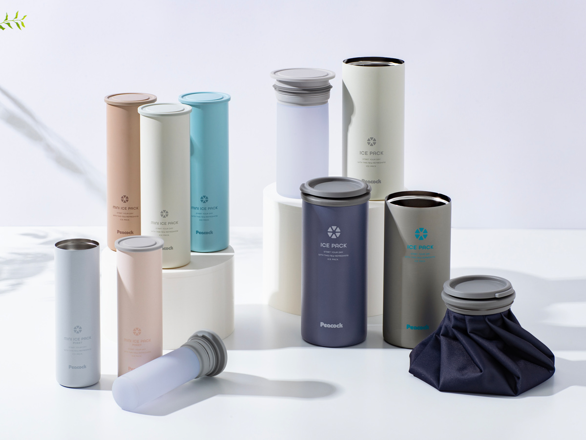 ネッククーラー アイスパック S ポケット 携帯氷のう シリコーン氷のう ( 氷のう アイスバッグ 氷嚢 保冷 アイシングバッグ 持ち運び スリム 携帯 氷袋 熱冷まし アイスバック アイシング 氷枕 暑さ対策 ) 【ペールブルー】 ペールブルー