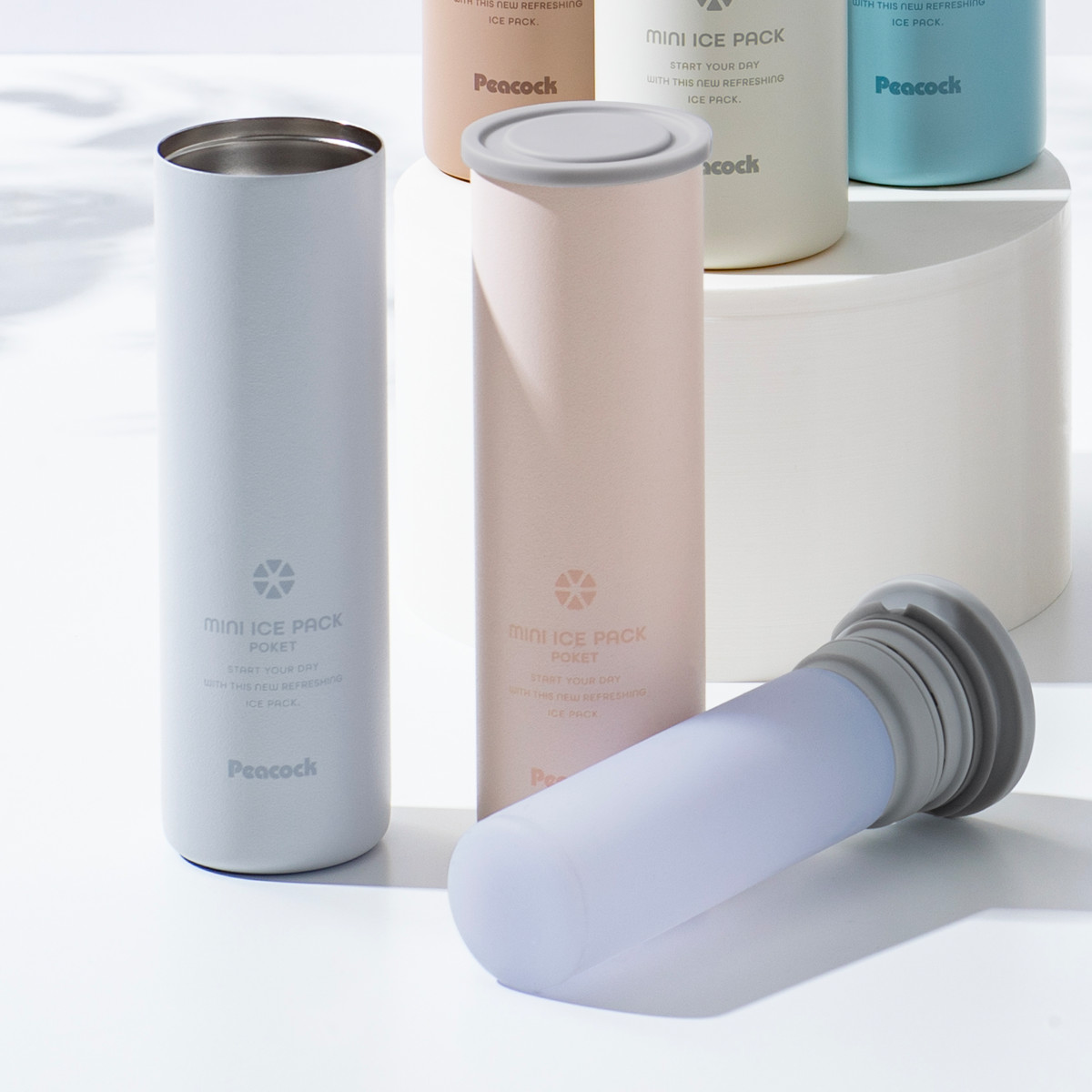 ネッククーラー アイスパック S ポケット 携帯氷のう シリコーン氷のう ( 氷のう アイスバッグ 氷嚢 保冷 アイシングバッグ 持ち運び スリム 携帯 氷袋 熱冷まし アイスバック アイシング 氷枕 暑さ対策 ) 【ペールブルー】 ペールブルー