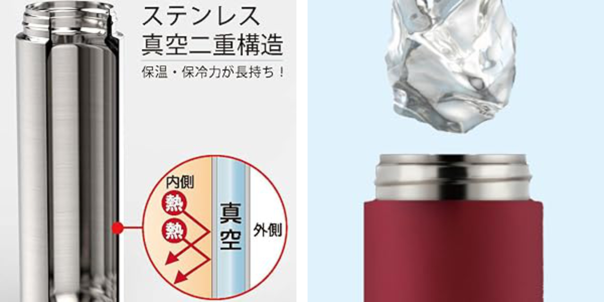 水筒 350ml マグボトル ステンレスボトル ( 保温 保冷 軽量 直飲み コンパクト ワンタッチ マグ ボトル 真空断熱 ダイレクトボトル 直のみ すいとう ステンレス ワンプッシュ ) 【ブラウン】 ブラウン